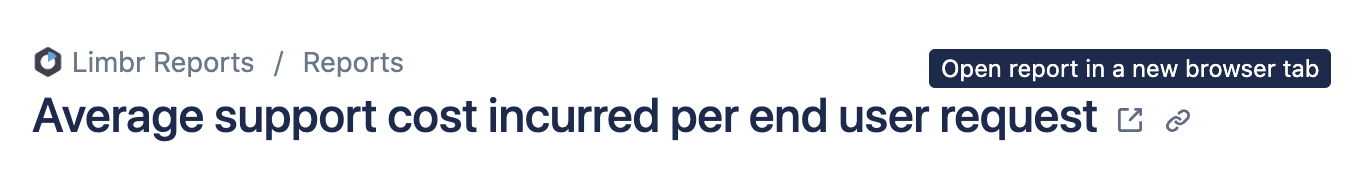 Report header with 'Open in new tab' icon hovered