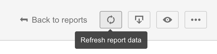 The report toolbar with the 'Refresh report data' button highlighted