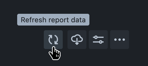 Report screen header with the 'Refresh report' button hovered