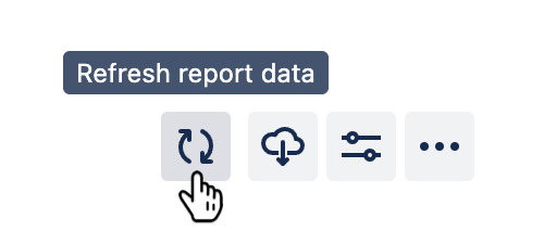 Report screen header with the 'Refresh report' button hovered